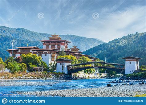 Beautiful Punakha Dzong Monastery In Bhutan Stock Photo Image Of