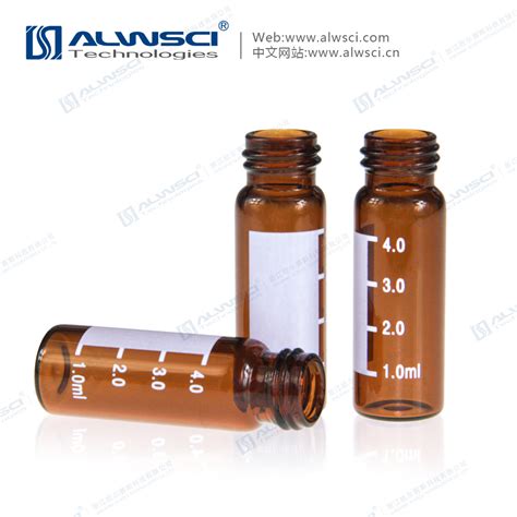 Alwsci Hplc Autosampler Amber Glass 4ml Vial With Label China Nd13