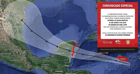 Quintana Roo implementan plan de evacuación por huracán Beryl