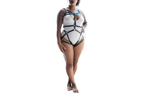 Amazon Sexy Plus Size Full Body Leather Harness Lingerie Eclat