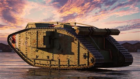 British Mark IV 'Female' tank (1917-1918) - Finished Projects - Blender ...