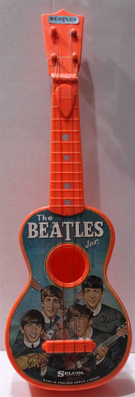 Liverpool Beatles Auction Beatles Auction 2021 Three Fabulous Secol Beatles Toy Guitar Items