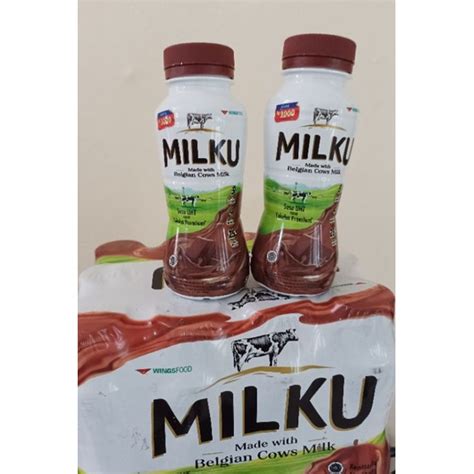 Jual Susu UHT Milku Coklat 200ml Botol 1pack Isi 12 Botol Shopee