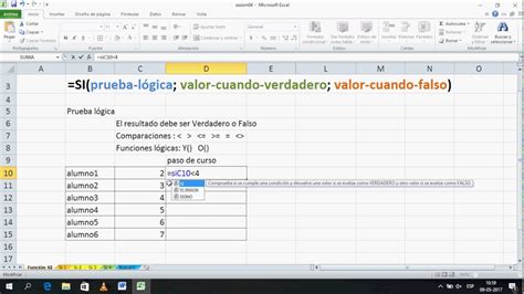 Función SI Excel YouTube