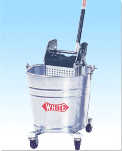 Metal Down Mop Bucket Wringer Combowhite