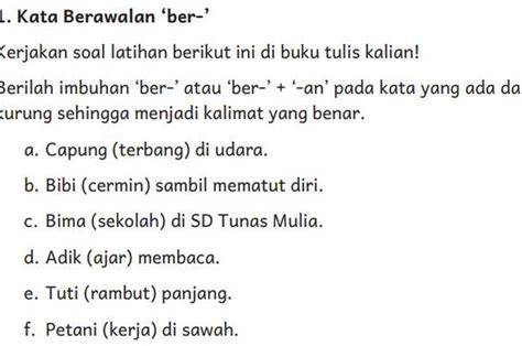 Makna Imbuhan Me Pengertian Dan Contohnya Bahasa Indonesia Kelas 5