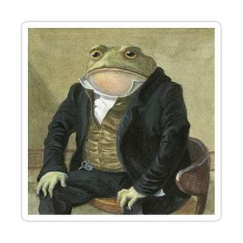 Gentleman Frog Portrait Sticker For Sale By WhatSerendipity