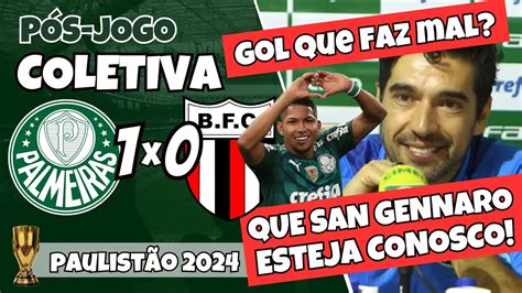 Coletiva Abel Ferreira P S Jogo Palmeiras X Botafogo Sp