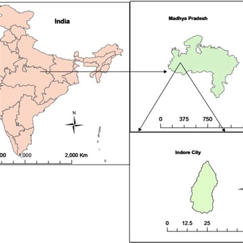 Land slope of Mandleshwar watershed (b) and Indore City (a) | Download ...