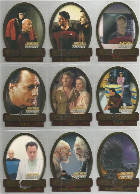 Star Trek Tng Next Generation Profiles Qs Quips” 9 Card Chase Set