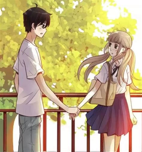 Manga Couple Holding Hands