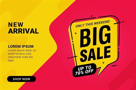 Big Sale Discount Banner Template 1637223 Vector Art At Vecteezy