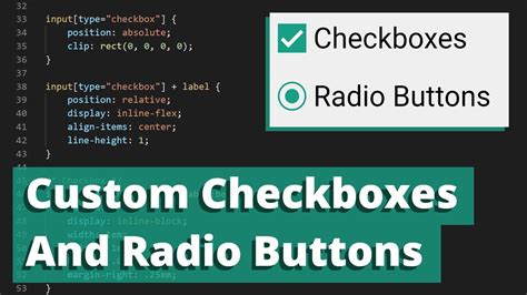 Create Custom Checkboxes And Radio Buttons Using Html And Css Youtube