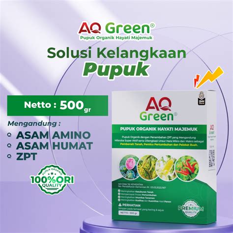 Jual Aq Green Pupuk Organik Pelebat Buah Penyubur Tanaman Mengandung