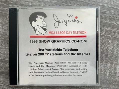 Jerry Lewis Mda Labor Day Telethon 1998 Show Graphics Cd Rom Ebay