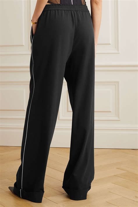 Dolce And Gabbana Piped Stretch Wool Straight Leg Pants Net A Porter