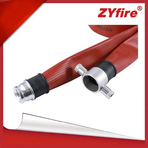 Zyfire Rubber Covered Red Fire Hose NBR Lining Layflat Flexible Hose