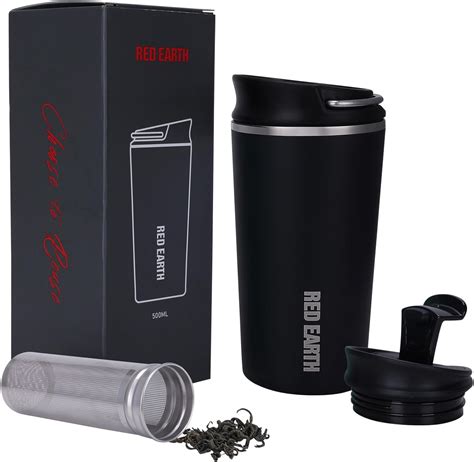 Gint 17oz Travel Tea Mug With Infuser And Two Lids Vacuum