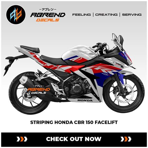 Jual Striping CBR 150 R Facelift Livery Fireblade 1000RR Stiker Motor