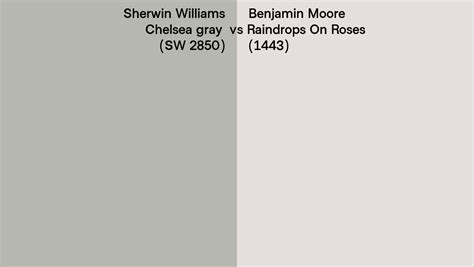 Sherwin Williams Chelsea Gray Sw Vs Benjamin Moore Raindrops On