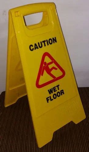 Wet Floor Yellow Sign Board And Stand Caution Wet Floor Sign Board