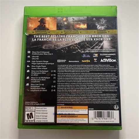 Call of Duty WW2 / Xbox One X Amélioré / Parfait état / 4K Ultra HD | eBay