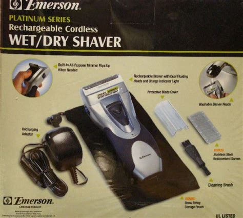 Emerson Wet Dry Rechargeable Shaver System And Accesories Kit