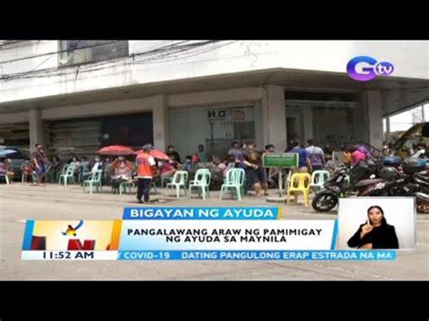 Pangalawang Araw Ng Pamimigay Ng Ayuda Sa Maynila Videos Gma News