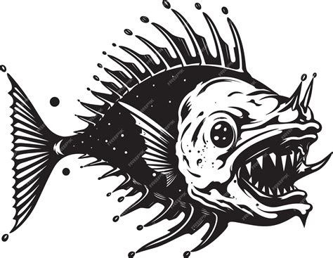 Premium Vector Devilish Depths Evil Angler Fish Vector Symbol