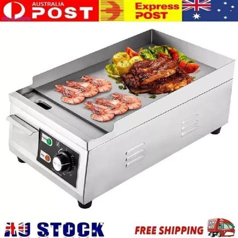 ELECTRIC GRIDDLE GRILL BBQ Hot Plate Commercial Stainless Steel