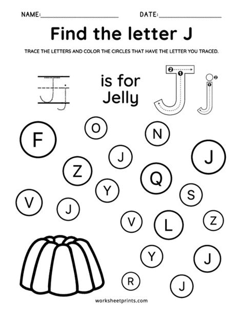 Printable Find The Letter J Worksheet WorksheetPrints