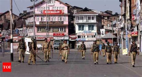 Fresh Clashes In Jandk Army Stages Flag March India News Times Of India