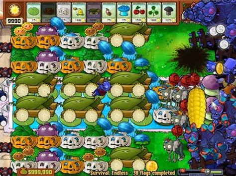 Plants Vs Zombies Supervivencia Infinita Estrategia 8 Mazorcas