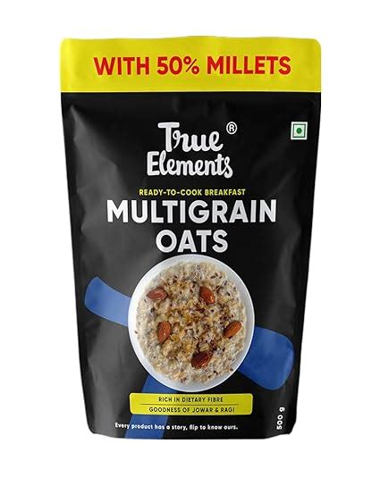 True Elements Multigrain Oats 500g Jowar And Ragi Oatmeal Oats