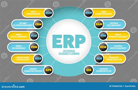 erp system vektor abbildung illustration von bedienung
