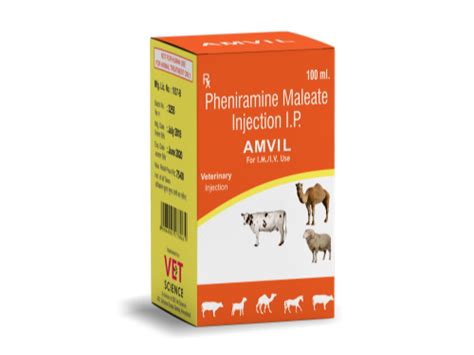 Liquid Pheniramine Maleate Injection 22 75mg Ml 30ml 100ml