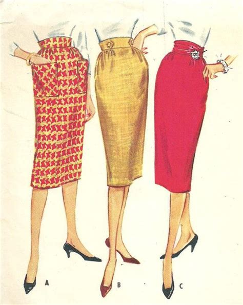 Mccalls 5228 Vintage 50s Sewing Pattern Skirt Waist 26 Etsy Sewing Patterns Sewing