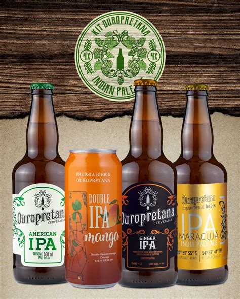 Kit IPAs Ouropretana Cervejas Artesanais Ouropretana