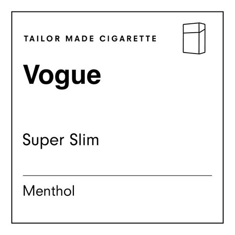 Vogue Superslim Menthol Cigarettes