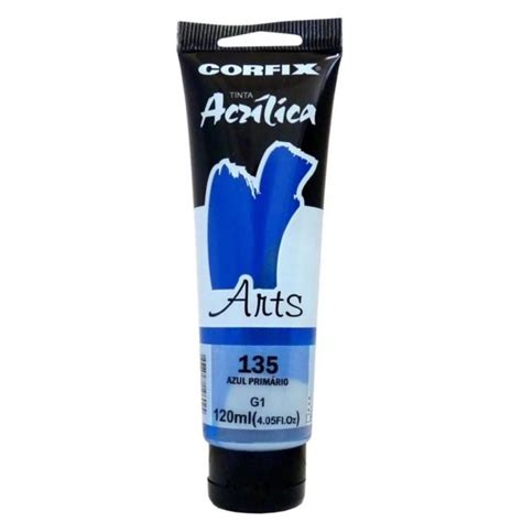 Tinta Acrílica Corfix Arts 120ml Azul Primário 135 Gr 1 Shopee Brasil