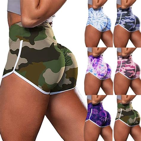 New Womens Sexy Camouflage Shorts Summer Silky Slim Short Etsy