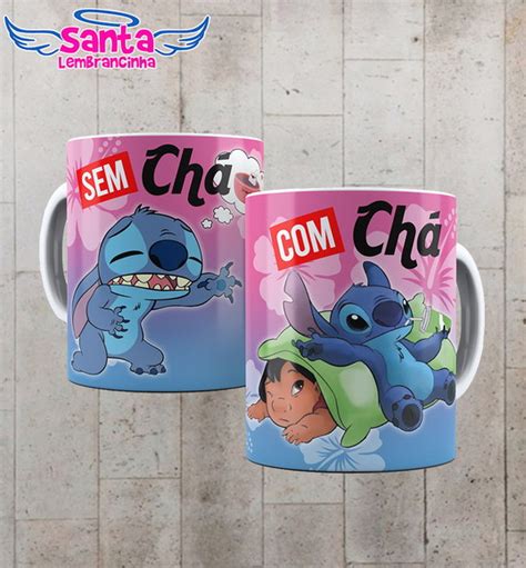 Caneca Lilo e Stitch Chá Personalizada no Elo7 Santa Lembrancinha