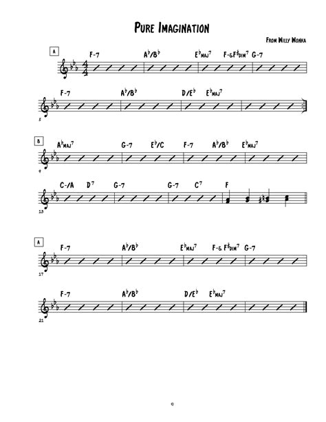 Willy Wonka - Pure Imagination (Lead Sheet)