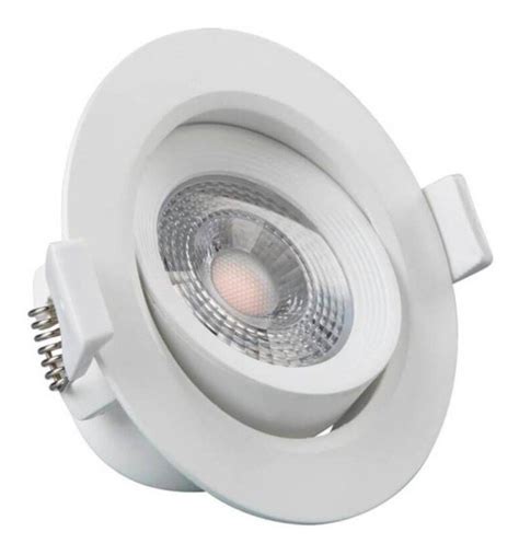 Kit C 20 Spots Led Redondo 7w 3000k Direcionável Embutir MadeiraMadeira