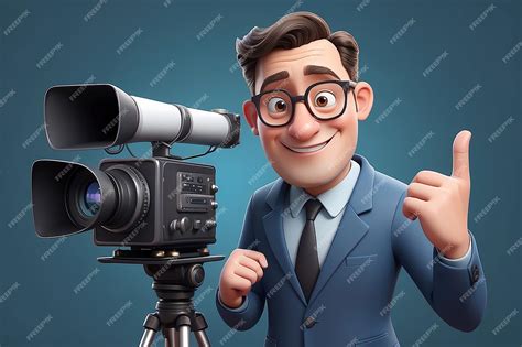 Premium Photo | Film Director Cartoon Character Illustration