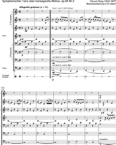 Symphonic Dance Op No Sheet Music By Edvard Grieg Nkoda