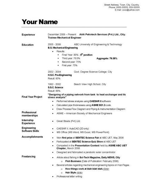 Good Resume Format Examples | Resume Template