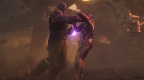 Iron Man Vs Thanos Fight Scene Avengers Infinity War 2018 Movie