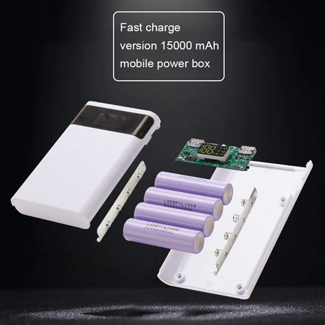 Kebidumei Diy Power Bank Case Usb Type C X Port Ka Black