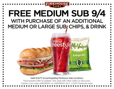 Firehouse Subs: Free Medium Sub w/ Combo Purchase **Today Only ...